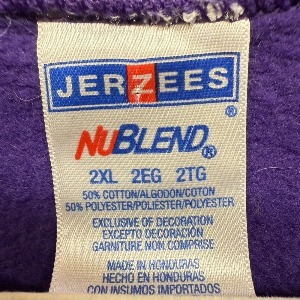 Jerzees embroidered purple